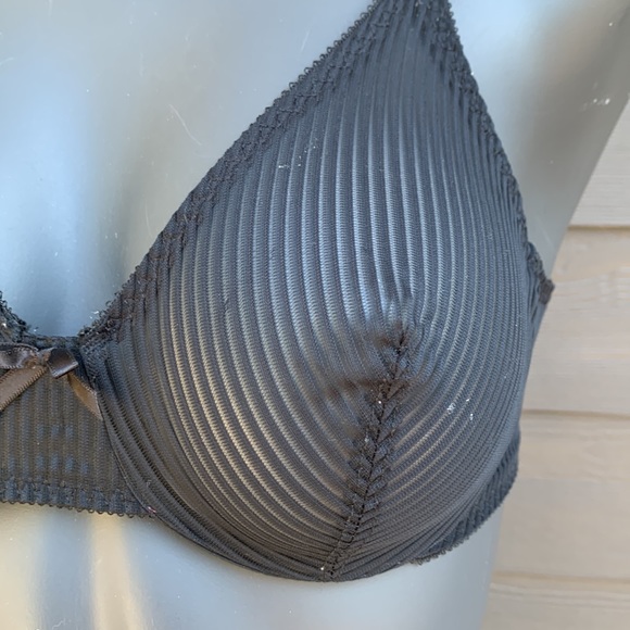 Vintage Best Form Black Semi Sheer Underwire Bra - 36B - Picture 2 of 12